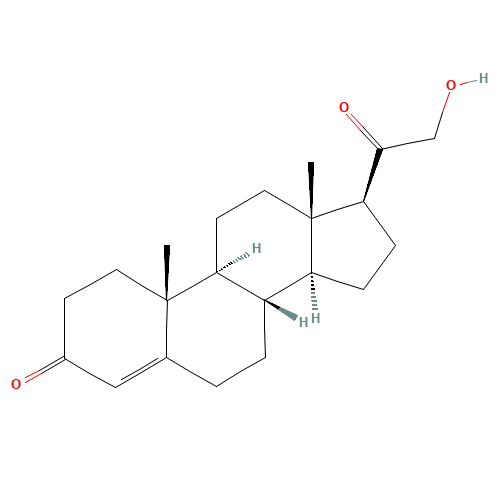 Desoxycorticosterone (CAS: 64-85-7) - Chemical Structure and Molecular Formula 