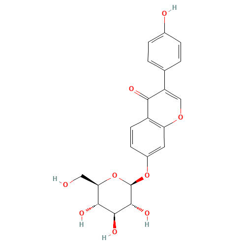 Daidzin (CAS: 552-66-9) - Chemical Structure and Molecular Formula 