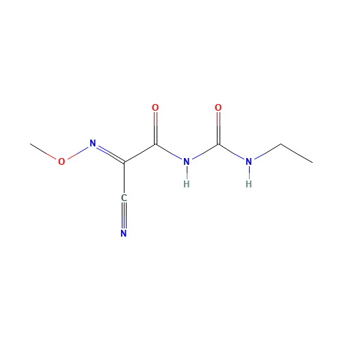 Cymoxanil (CAS: 57966-95-7) - Chemical Structure and Molecular Formula 