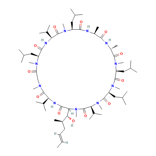 CYCLOSPORIN D (CAS: 63775-96-2) - Chemical Structure and Molecular Formula 