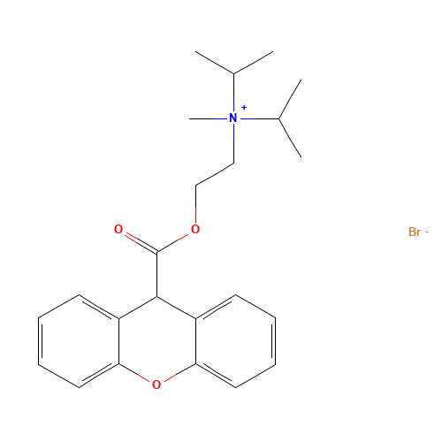 Propantheline bromide (CAS: 50-34-0) - Chemical Structure and Molecular Formula 