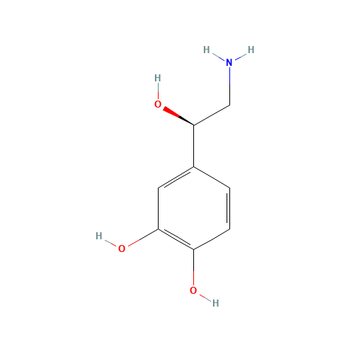 Norepinephrine (CAS: 51-41-2) - Chemical Structure and Molecular Formula 