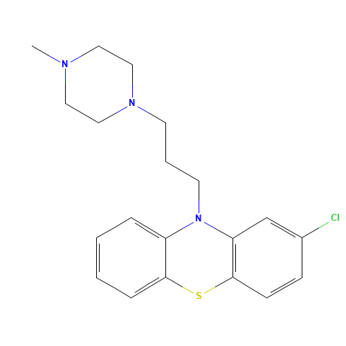 Prochlorperazine (CAS: 58-38-8) - Chemical Structure and Molecular Formula 