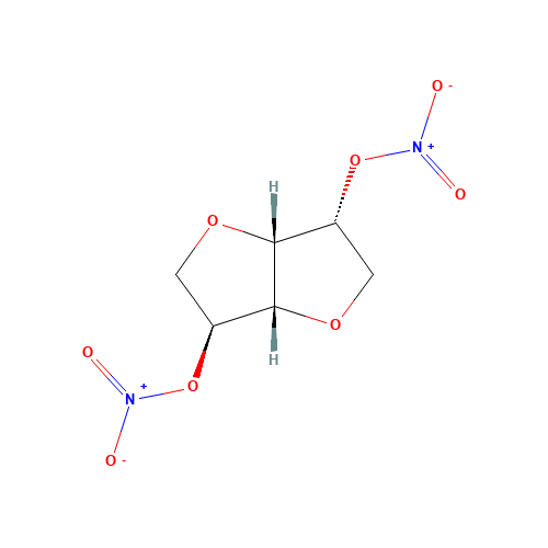 Isosorbide dinitrate (CAS: 87-33-2) - Chemical Structure and Molecular Formula 