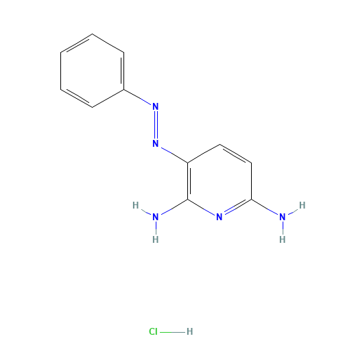 Phenazopyridine hydrochloride (CAS: 136-40-3) - Chemical Structure and Molecular Formula 