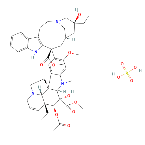 Vinblastine sulfate (CAS: 143-67-9) - Chemical Structure and Molecular Formula 