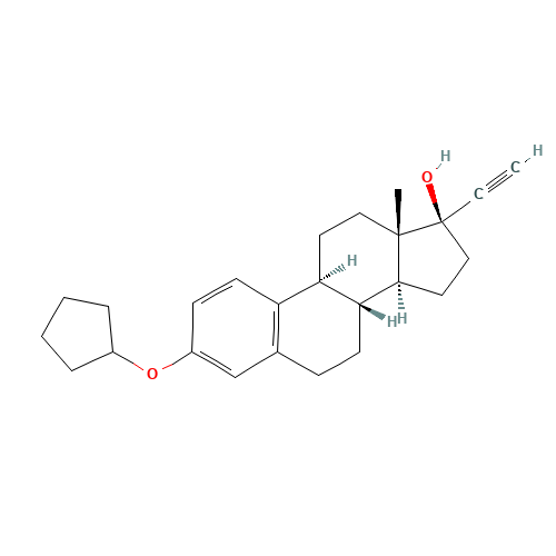 Quinestrol (CAS: 152-43-2) - Chemical Structure and Molecular Formula 