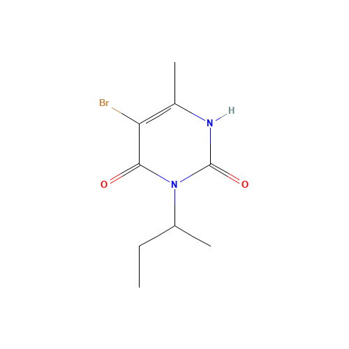 Bromacil (CAS: 314-40-9) - Chemical Structure and Molecular Formula 