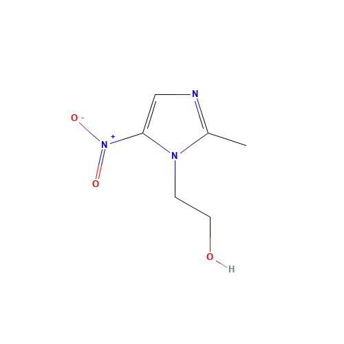 Metronidazole (CAS: 443-48-1) - Chemical Structure and Molecular Formula 