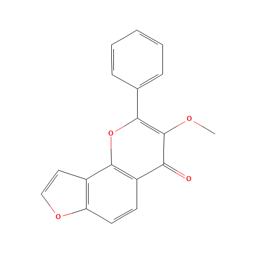 KARANJIN (CAS: 521-88-0) - Chemical Structure and Molecular Formula 