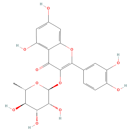 Quercitrin (CAS: 522-12-3) - Chemical Structure and Molecular Formula 