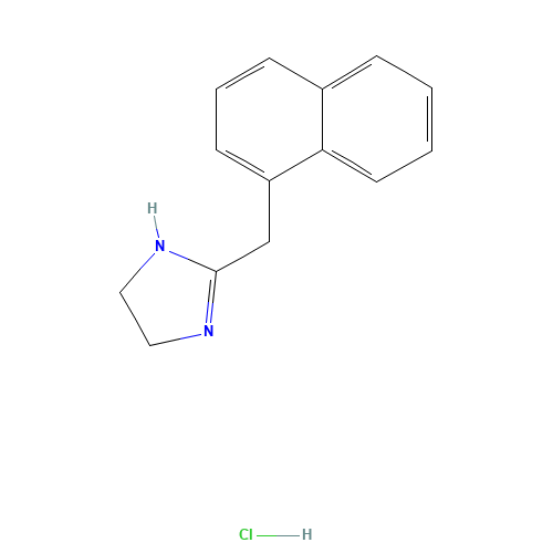 Naphazoline hydrochloride (CAS: 550-99-2) - Chemical Structure and Molecular Formula 