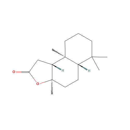 Sclareolide (CAS: 564-20-5) - Chemical Structure and Molecular Formula 