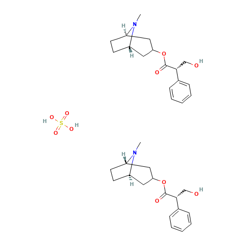 HYOSCYAMINE SULFATE (CAS: 620-61-1) - Chemical Structure and Molecular Formula 