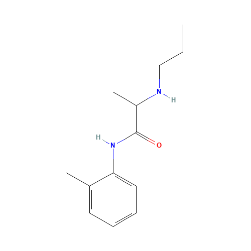 Prilocaine (CAS: 721-50-6) - Chemical Structure and Molecular Formula 