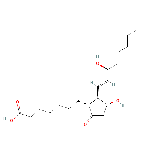 Prostaglandin E1 (CAS: 745-65-3) - Chemical Structure and Molecular Formula 