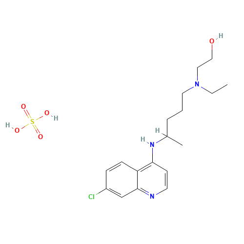 Hydroxychloroquine sulfate (CAS: 747-36-4) - Chemical Structure and Molecular Formula 