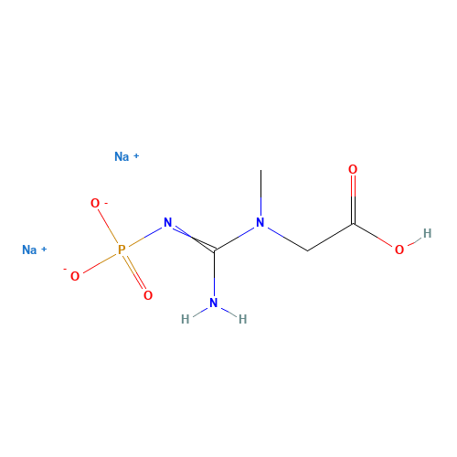 Creatine phosphate disodium salt (CAS: 922-32-7) - Chemical Structure and Molecular Formula 
