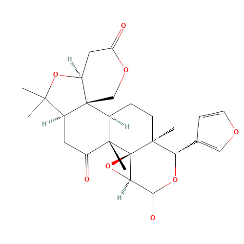 Limonin (CAS: 1180-71-8) - Chemical Structure and Molecular Formula 