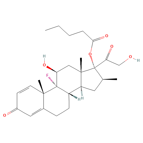 Betamethasone 17-valerate (CAS: 2152-44-5) - Chemical Structure and Molecular Formula 