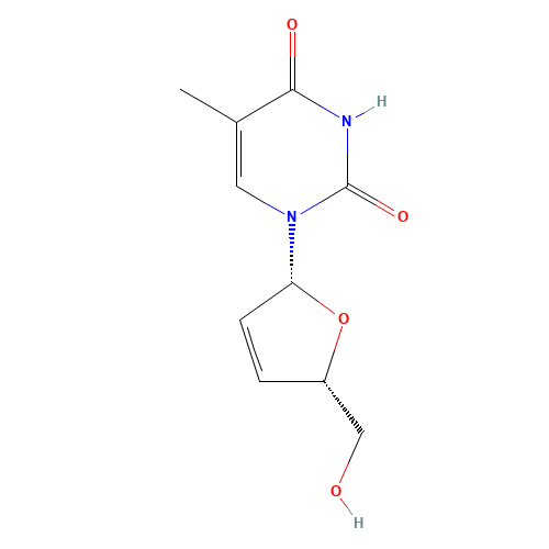 Stavudine (CAS: 3056-17-5) - Chemical Structure and Molecular Formula 