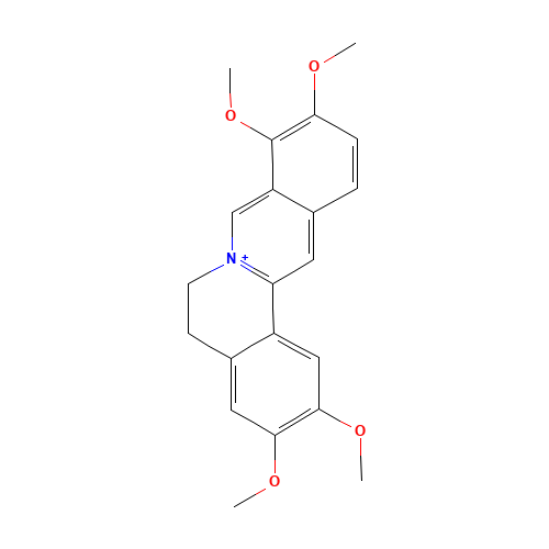 Palmatine (CAS: 3486-67-7) - Chemical Structure and Molecular Formula 