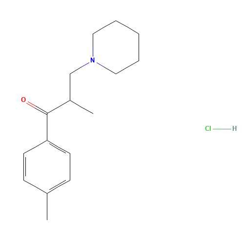 Tolperisone hydrochloride (CAS: 3644-61-9) - Chemical Structure and Molecular Formula 