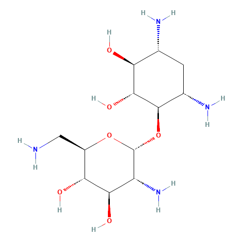 (1'R,3'S,3S,5R,6R)-5-AMINO-2-AMINOMETHYL-6-(4,6-DIAMINO-2,3-DIHYDROXY-CYCLOHEXYLOXY)-TETRAHYDRO-PYRAN-3,4-DIOL (CAS: 3947-65-7) - Related Chemical Product