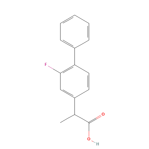 Flurbiprofen (CAS: 5104-49-4) - Chemical Structure and Molecular Formula 