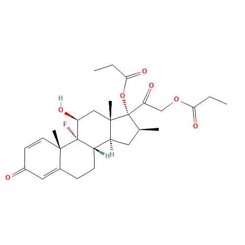 Betamethasone 17,21-dipropionate (CAS: 5593-20-4) - Chemical Structure and Molecular Formula 