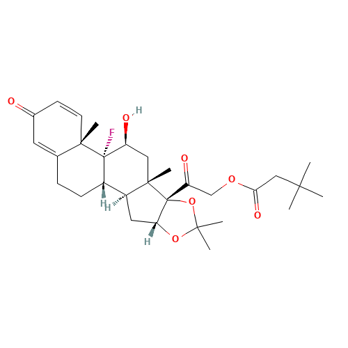Triamcinolone hexacetonide (CAS: 5611-51-8) - Chemical Structure and Molecular Formula 