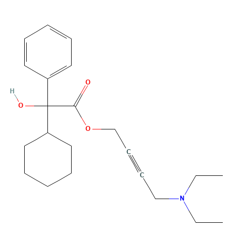 Oxybutynin (CAS: 5633-20-5) - Chemical Structure and Molecular Formula 