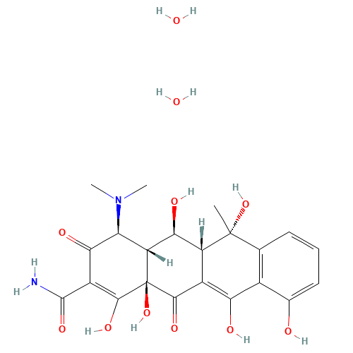 Oxytetracycline dihydrate (CAS: 6153-64-6) - Chemical Structure and Molecular Formula 