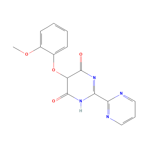 5-(2-Methoxyphenoxy)-[2,2'-bipyrimidine]-4,6(1H,5H)-dione (CAS: 150728-12-4) - Chemical Structure and Molecular Formula 
