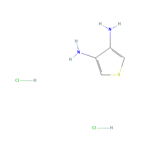 3,4-DIAMINOTHIOPHENE DIHYDROCHLORIDE (CAS: 90069-81-1) - Chemical Structure and Molecular Formula 