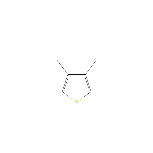3,4-DIMETHYLTHIOPHENE (CAS: 632-15-5) - Chemical Structure and Molecular Formula 