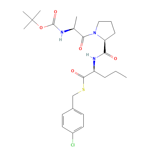 BOC-ALA-PRO-NVA-4-CHLORO-SBZL (CAS: 90171-50-9) - Chemical Structure and Molecular Formula 