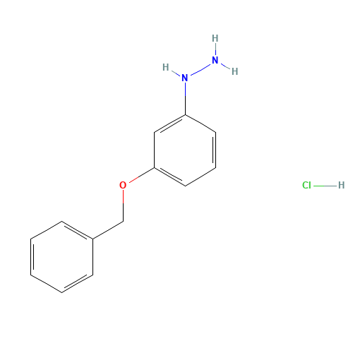 (3-BENZYLOXY-PHENYL)-HYDRAZINE HYDROCHLORIDE (CAS: 56468-67-8) - Chemical Structure and Molecular Formula 
