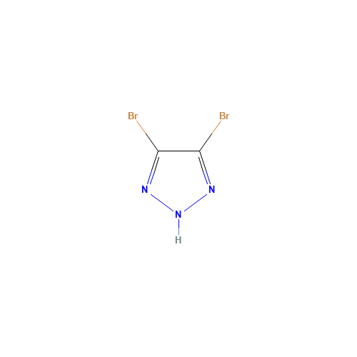 4,5-DIBROMO-1H-1,2,3-TRIAZOLE (CAS: 15294-81-2) - Chemical Structure and Molecular Formula 