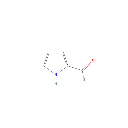 Pyrrole-2-carboxaldehyde (CAS: 1003-29-8) - Chemical Structure and Molecular Formula 