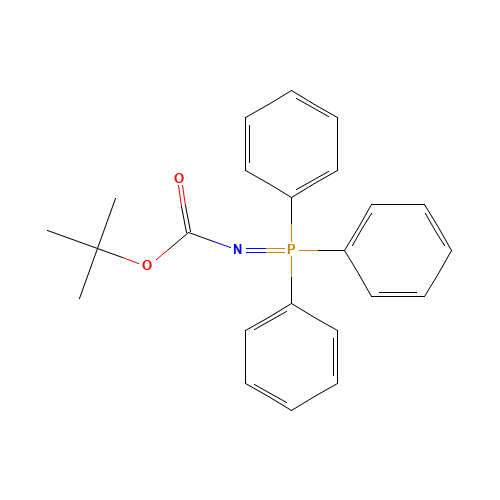 N-BOC-IMINO-(TRIPHENYL)PHOSPHORANE (CAS: 68014-21-1) - Chemical Structure and Molecular Formula 