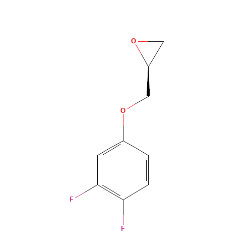 (S)-[(3,4-Difluorophenoxy)methyl]-oxirane (CAS: 144574-27-6) - Chemical Structure and Molecular Formula 
