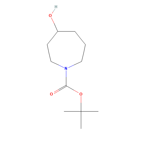 4-HYDROXYAZEPANE-1-CARBOXYLIC ACID TERT-BUTYL ESTER (CAS: 478832-21-2) - Chemical Structure and Molecular Formula 