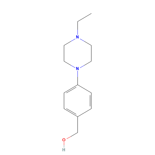 [4-(4-ETHYLPIPERAZIN-1-YL)PHENYL]METHANOL (CAS: 402745-30-6) - Chemical Structure and Molecular Formula 