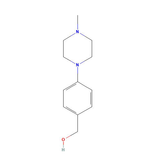 [4-(4-METHYLPIPERAZINO)PHENYL]METHANOL (CAS: 342405-34-9) - Chemical Structure and Molecular Formula 