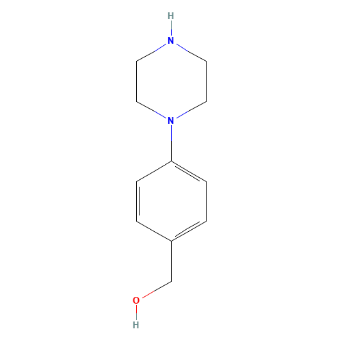 4-(1-Piperazinyl)benzyl alcohol (CAS: 325796-35-8) - Chemical Structure and Molecular Formula 