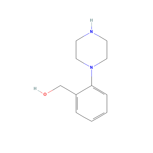 2-(1-Piperazinyl)benzyl alcohol (CAS: 321909-01-7) - Chemical Structure and Molecular Formula 
