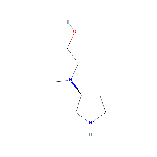 Ethanol,2-[methyl(3S)-3-pyrrolidinylamino]-(9CI) (CAS: 748766-92-9) - Chemical Structure and Molecular Formula 