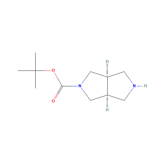 cis-2-Boc-hexahydropyrrolo[3,4-c]pyrrole (CAS: 250275-15-1) - Chemical Structure and Molecular Formula 