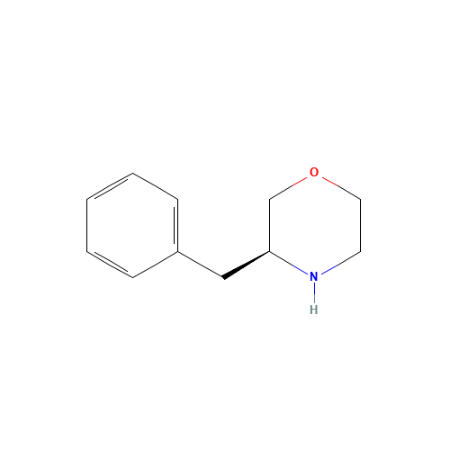 (S)-3-BENZYLMORPHOLINE (CAS: 77897-23-5) - Chemical Structure and Molecular Formula 